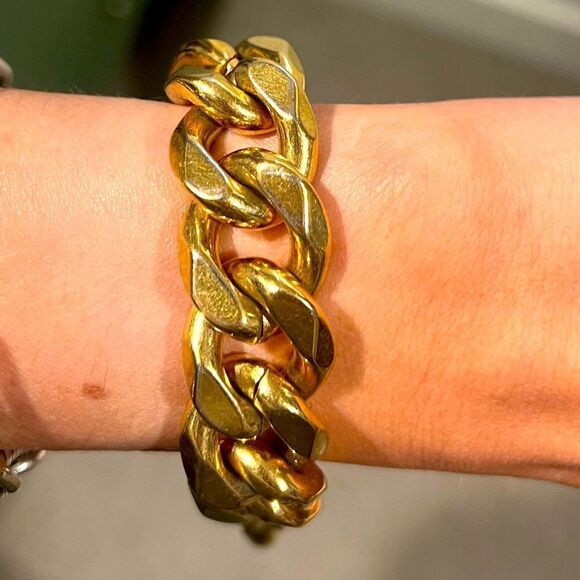 Marc Jacobs chunky gold plated bracelet - Picture 1 of 3